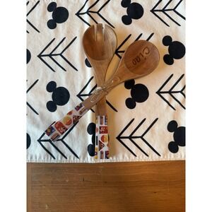 Disney Epcot World Showcase Italy Ciao Kitchen Wooden Spoon Fork Set New